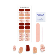 16 Finger Imitation Drill Nail Wrap - Waterproof Nail Stickers for Wholesale