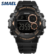 SMAEL Mens Sport Waterproof Watches LED Display Luminous