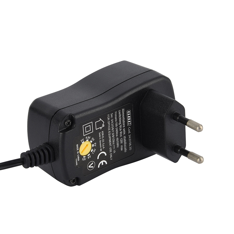 Power Supply Adapter With 6 Detachable Tips Adjustable Voltage For Home Camera Router Alarm Appliances 