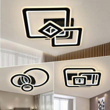 Nordic Metal Square Dimmable LED Ceiling Lamp for Bedrooms