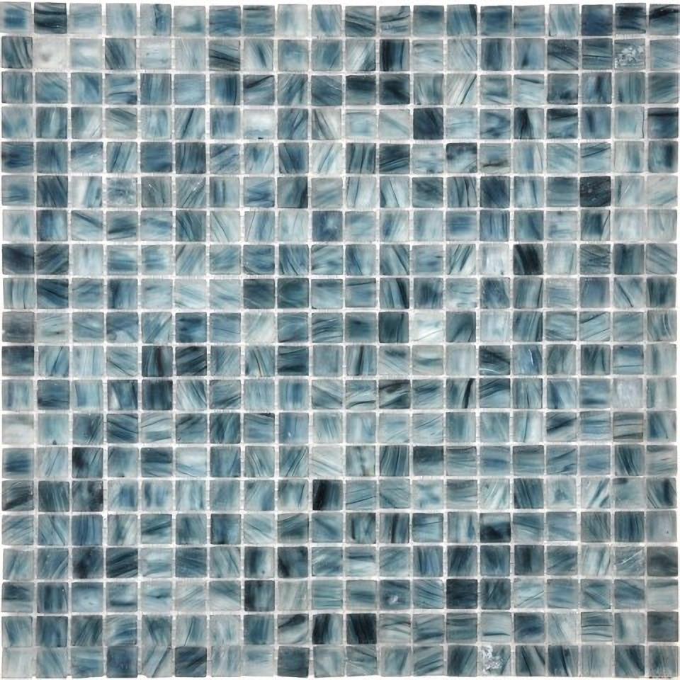 Piastrelle a mosaico in vetro serie ghiaccio trasparente blu scuro