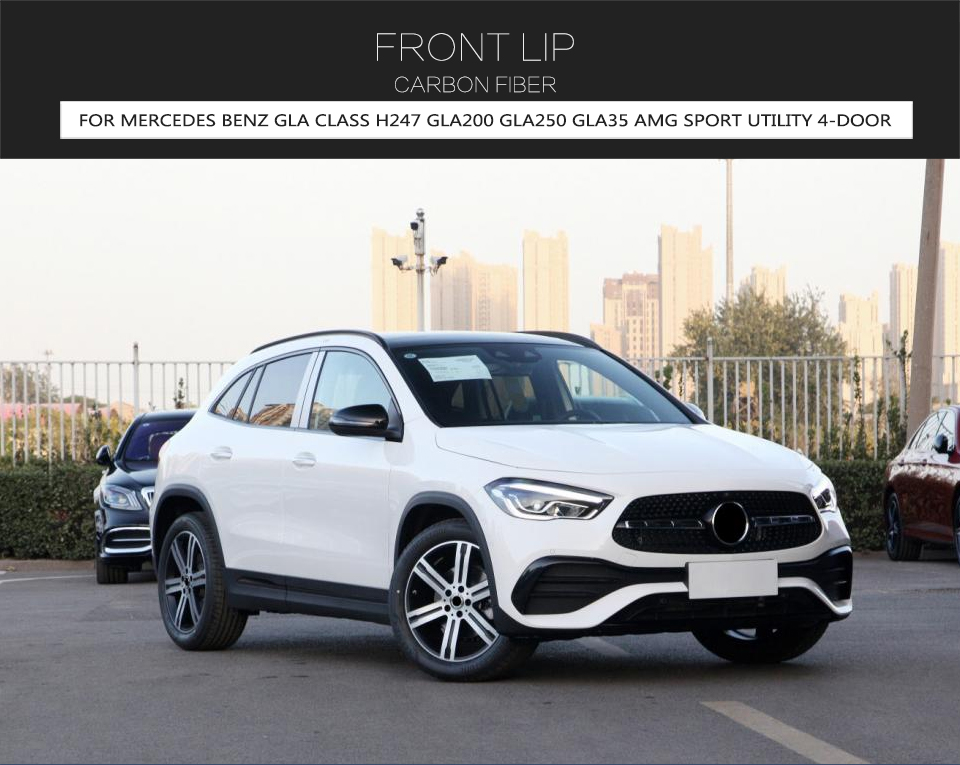Carbon Fiber GLA250 H247 Auto Front Lip for Mercedes Benz GLA Class GLA200 GLA250 GLA35 AMG Sport Utility 4-Door 2020-2022