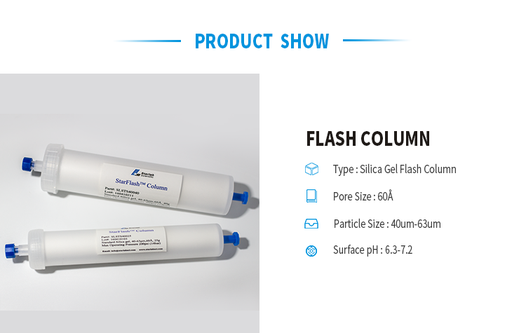 Standard silica flash chromatography column