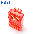 Connettore colore rosso RJ45 Cat5e connettore 8P8C