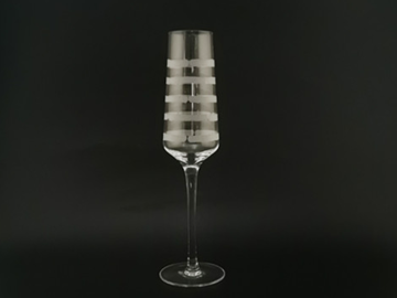 Clear Champagne Flutes Glass With Etching