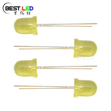 Super Bright 590nm 8mm Yellow LED Clear Light