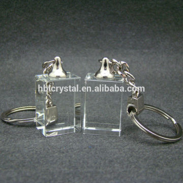 laser engrave 15x20x30mm rectangle blank crystal keychain