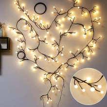 DIY Willow Vine Lights 72 LED Christmas Decoration for Living Rooms