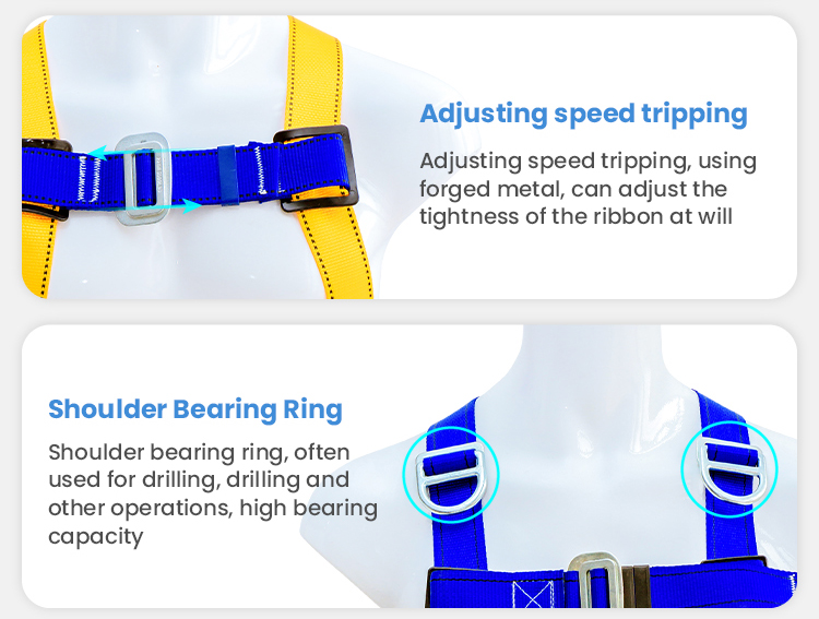 New Arrival Full-Body 4-Point Fall Protection Safety Harness Customized