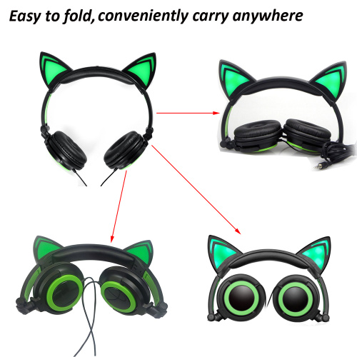 Character blinking headphone kids headband headphones