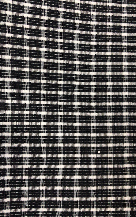 Black and white striped pleated cloth fabric