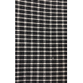 Black and white striped pleated cloth fabric