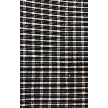 Black and white striped pleated cloth fabric