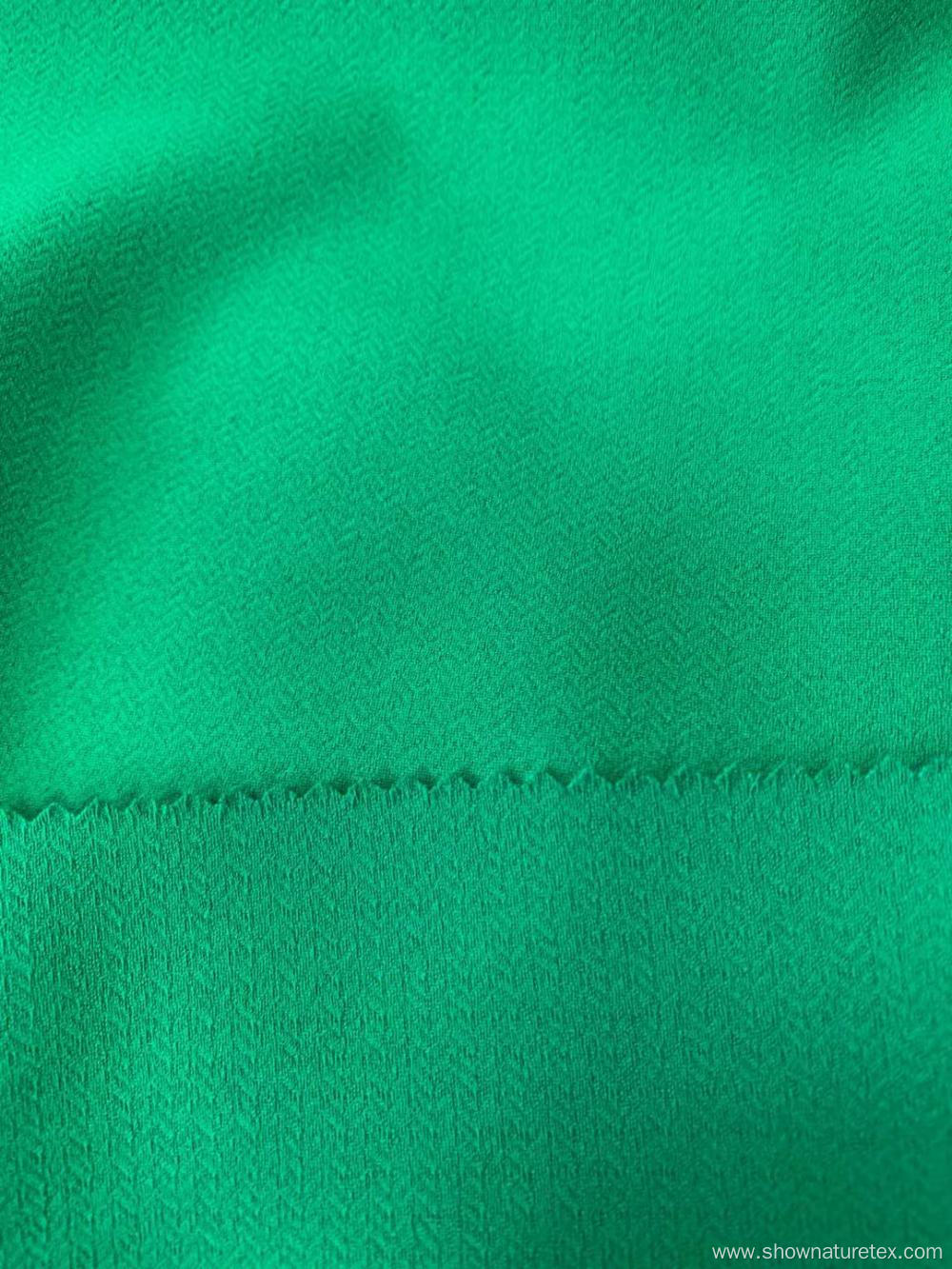 Herringbone Polyester Crepe Stretch