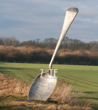 Garden decoration art metal stainless steel spoon outdoor sculpture