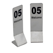 Customized Stainless Steel Table Number Holders for Hotels and Restaurants