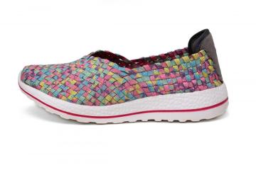 Summer Multi Colors Women Woven Flat Slip-ons