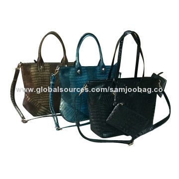Croco handbag,2014 popular croc pattern ,handbag manufacture