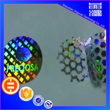 3d Bahan PET Label Hologram Honeycomb Sticker Custom