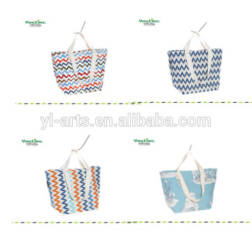 Fashion Strip Big Canvas Bags