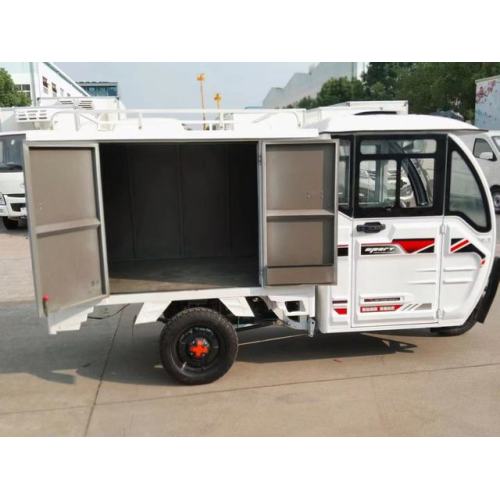 Three-wheeled fully enclosed electric express vehicle