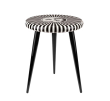 Vintage Wooden Side Table Handmade Artisanal Accent Piece