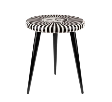 Vintage Wooden Side Table Handmade Artisanal Accent Piece