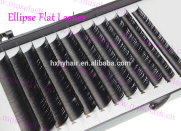 High quality softness Shine & Matte 0.15 0.20 Ellipse flat Eyelash extension wholesale