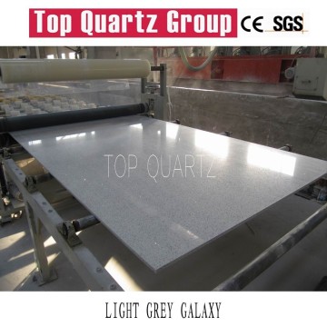 Light grey sparkle quartz stone slab