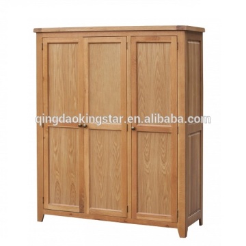 solid oak 3 doors wardrobe