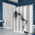 Woman's Shadow Waterproof Shower Curtain Unique Black and White Bathroom Decor