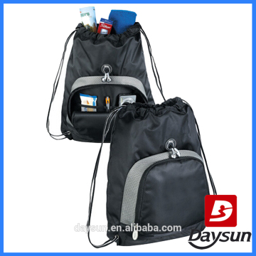 Personalized series drawstring backpack cinch bag with multi pockets