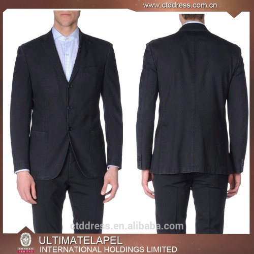 China Supplier Men Custom Made Black 2-button Suits Beautiful Design