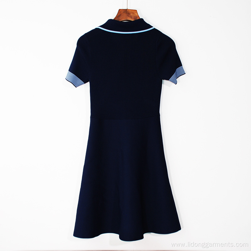 Women Short Sleeve Sport Style Casual Dress