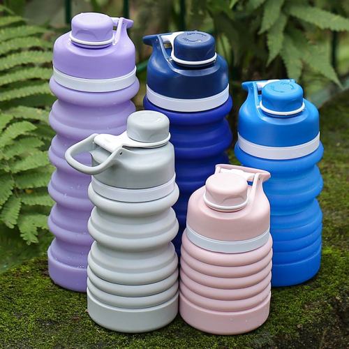 Botella de agua plegable de silicona libre de BPA