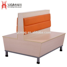 Orange double leather sofa dining seat