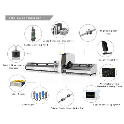 Máquina de corte por láser CNC para tubos de metal