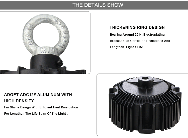 KCD aluminum housing warehouse industry ip65 led ufo linear highbaylight 150w housing