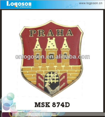 New Logo Metal Colorful Building Badge for Praha