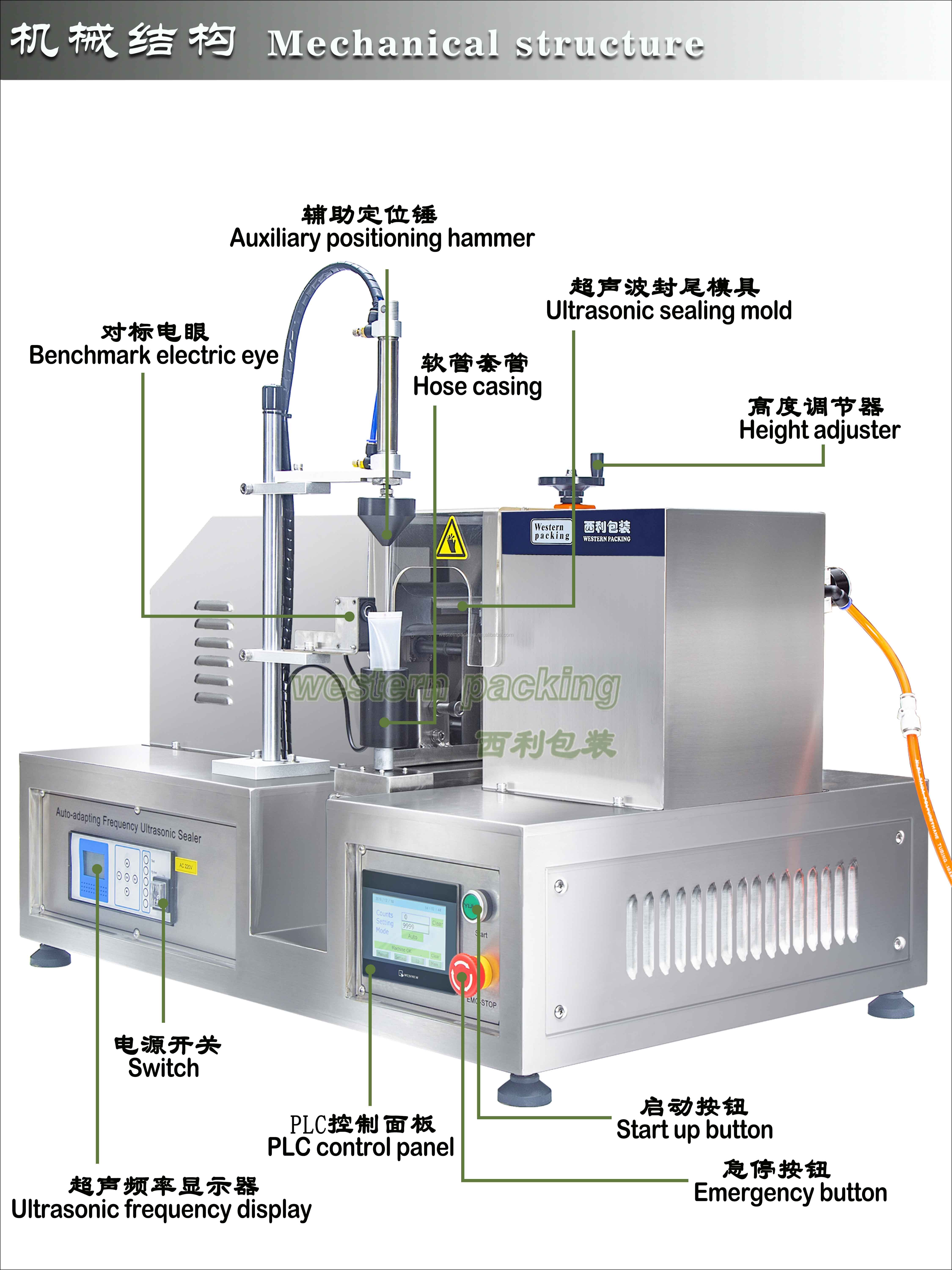 Semi automatic plastic cosmetic tube filling and sealing machine