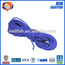 blue color braided rope 6mm double braided polyester rope