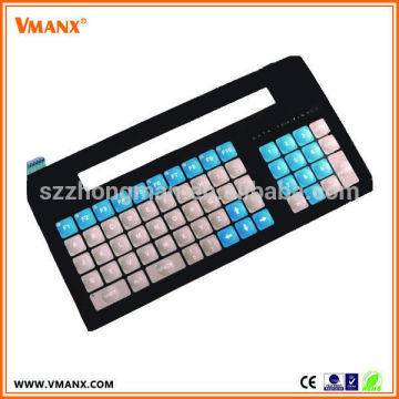 Custom high quality emboss tactile touch mechanical membrane keyboards with LED