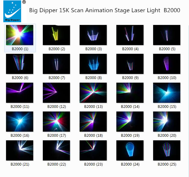 dj lights Big Dipper Betopper Seven Stars B2000+RGB DMX Scanner Laser Lights