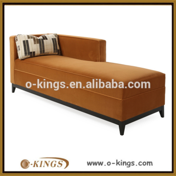 Modern elegant orange chaise lounge customized