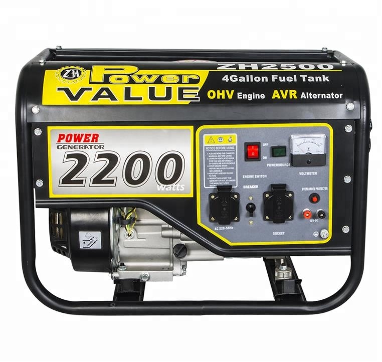 Power value 2kw gasoline electric generators made in china