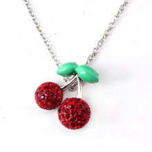 Elegant Fashion Pomegranate Silver Zircon Chain Necklaces