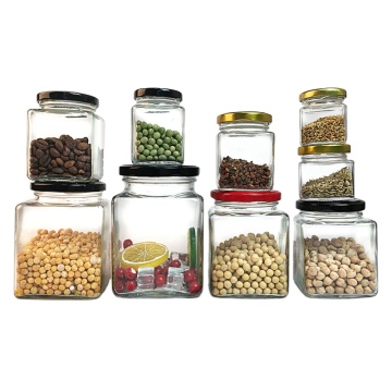 50ml-730ml Square Glass Honey Jar With Lid