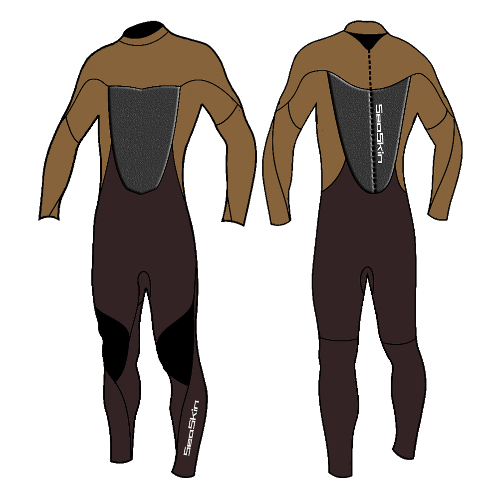 Seaskin Men&#39;s Back Zip Fullsuit Diving Wetsuits