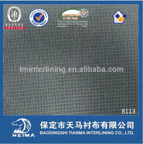 shanghai factory Weft-insert warp knitted interlining linings fusible interlining 8113 fabric