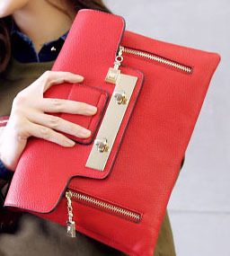 EURO and US fashion PU leather clutch bags for women